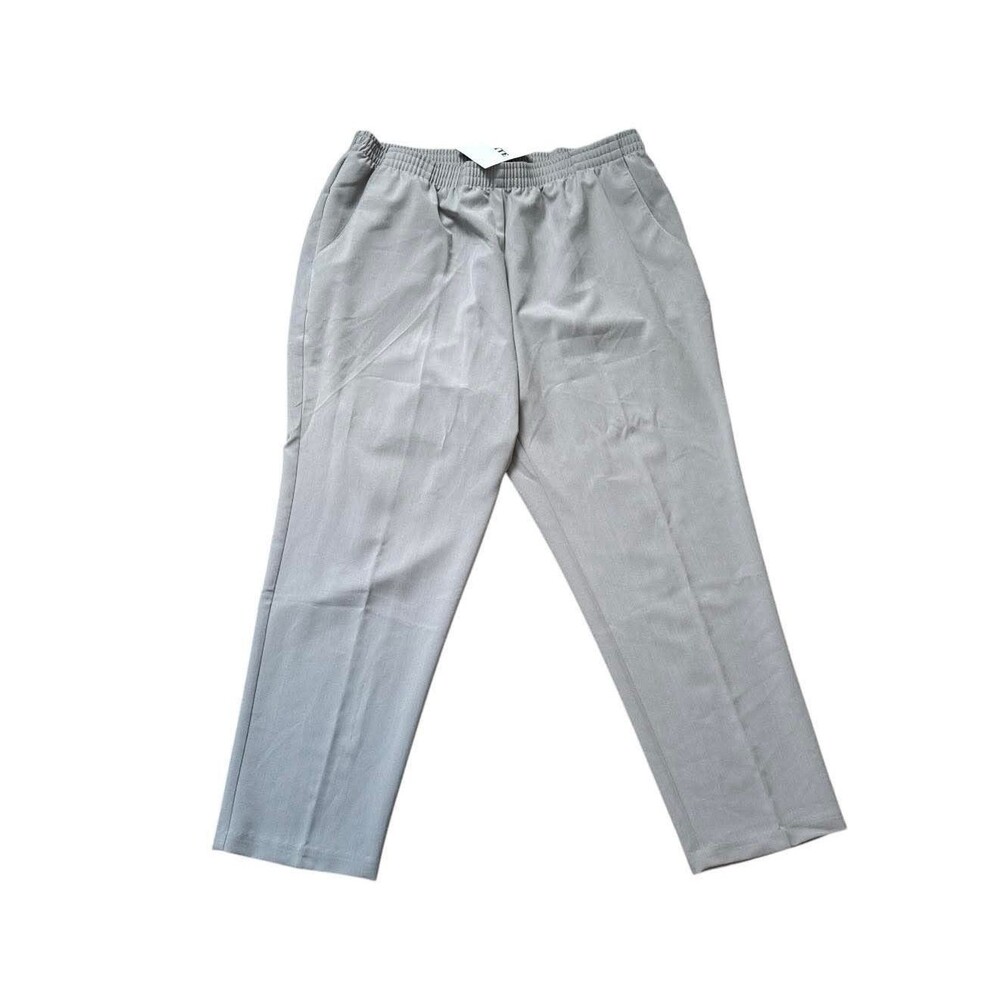 Viviana Womens Plus 18WP Stretch Pants Straight Gray Flatter Fit USA Made NWOT